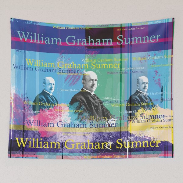 Item preview, William Graham Sumner Portrait Collage Modern Art designed and sold by Mauswohn.