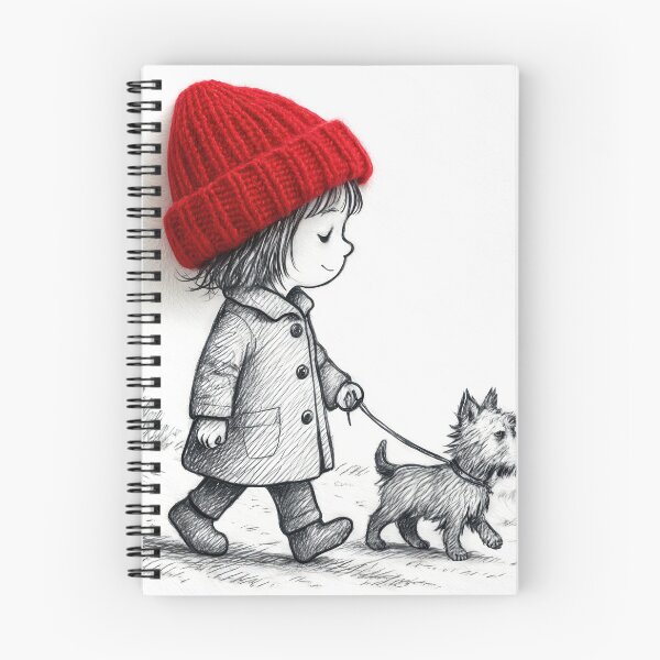 Item preview, Little Girl In a Red Knit Hat designed and sold by Maria Dryfhout.