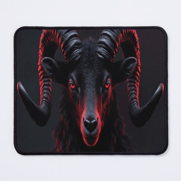 Item preview, Intense Black Ram face - Dark Fantasy Animal Art designed and sold by NovaDigitalArt45.