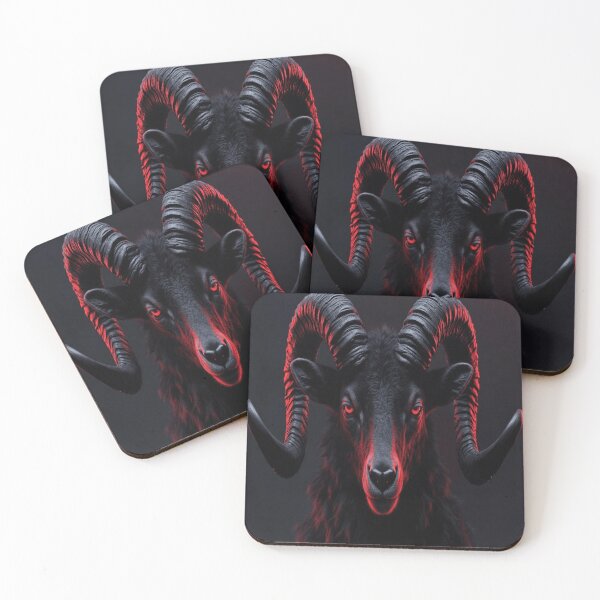 Item preview, Intense Black Ram face - Dark Fantasy Animal Art designed and sold by NovaDigitalArt45.