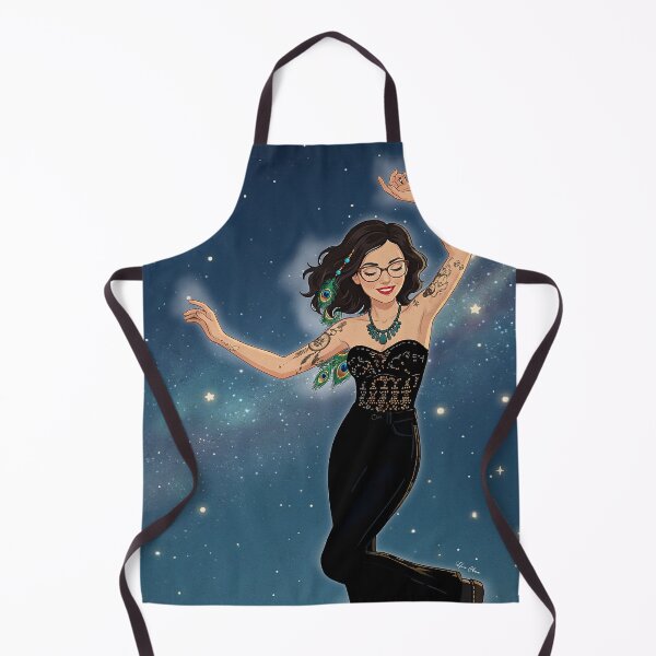 Item preview, Celestial Boho Spirit – Dancing Girl in the Starry Night Sky designed and sold by Hen-C-Art.