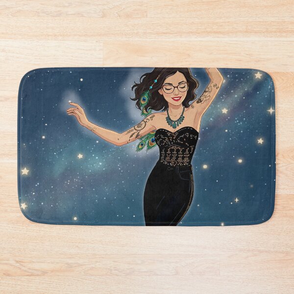 Item preview, Celestial Boho Spirit – Dancing Girl in the Starry Night Sky designed and sold by Hen-C-Art.