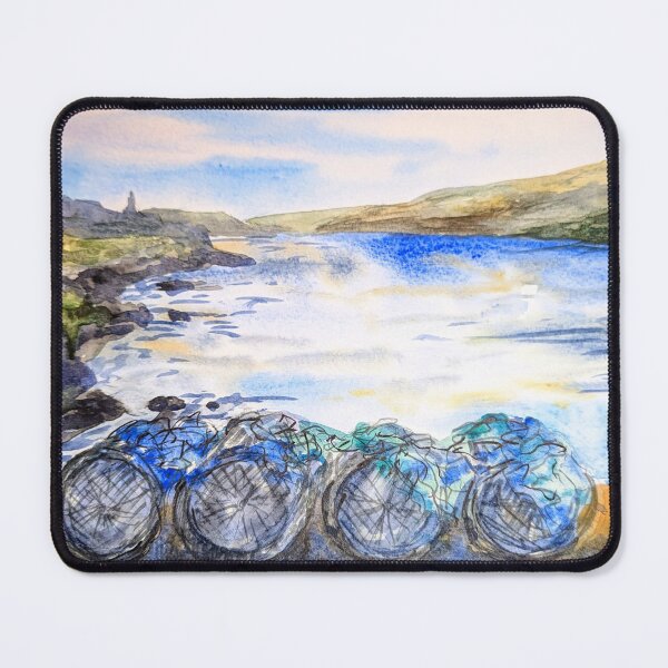 Item preview, Lobster pots and harbour in watercolour designed and sold by Art-By-Rosalind.