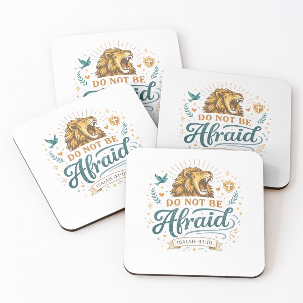 Item preview, Do Not Be Afraid Christian Lion Design – Isaiah 41:10 Bible Verse Art designed and sold by ALTFaithDesign.