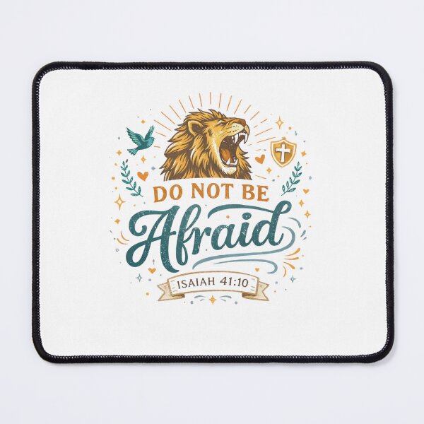 Item preview, Do Not Be Afraid Christian Lion Design – Isaiah 41:10 Bible Verse Art designed and sold by ALTFaithDesign.