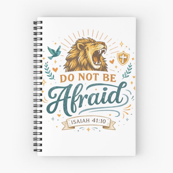 Item preview, Do Not Be Afraid Christian Lion Design – Isaiah 41:10 Bible Verse Art designed and sold by ALTFaithDesign.