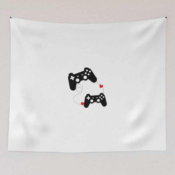 Item preview, Gaming Couple Connected Controllers - Player 1 and Player 2 Love designed and sold by Neveza.
