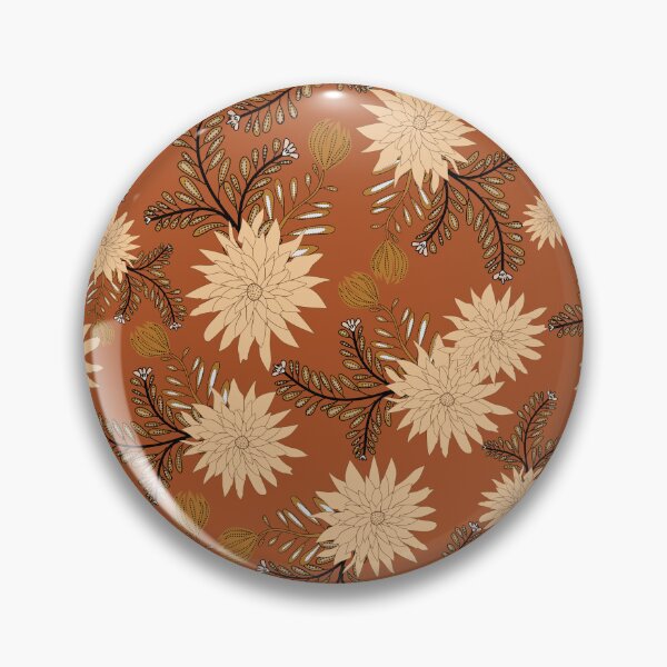 Item preview, Seamless vintage boho pattern in warm brown-red tones designed and sold by Line-Aura.