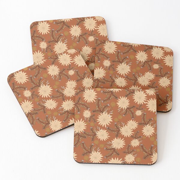 Item preview, Seamless vintage boho pattern in warm brown-red tones designed and sold by Line-Aura.
