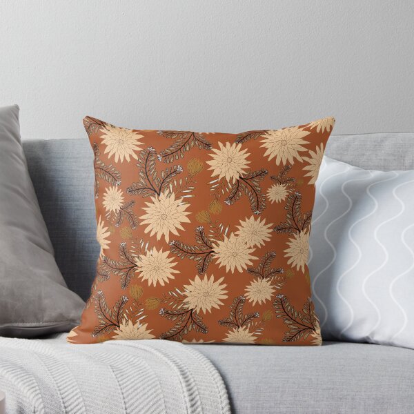 Item preview, Seamless vintage boho pattern in warm brown-red tones designed and sold by Line-Aura.