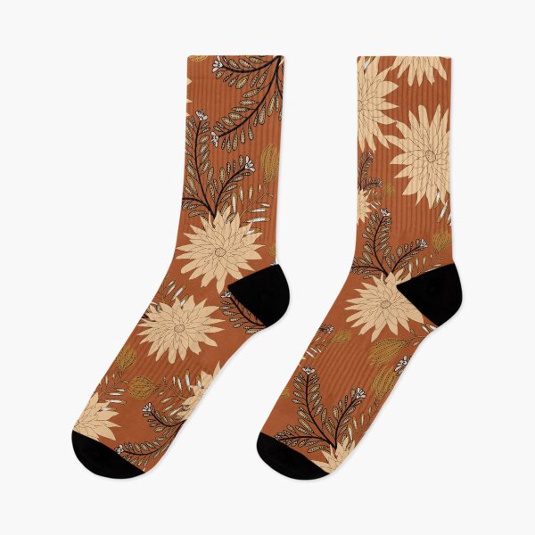 Item preview, Seamless vintage boho pattern in warm brown-red tones designed and sold by Line-Aura.