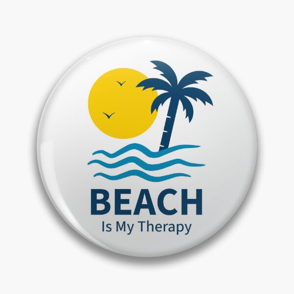 Item preview, Beach Is My Therapy – Minimalist Retro Coastal Tropical Sunset  designed and sold by Shape Snip Studio.