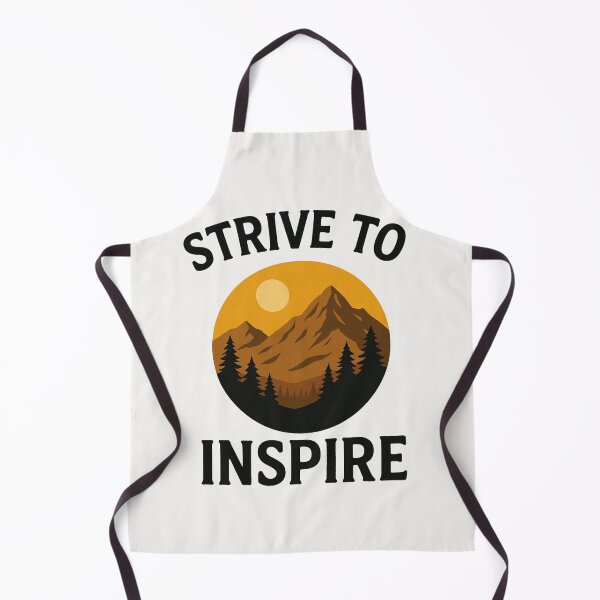 Item preview, Strive to Inspire Motivational Nature Quote Mountain Illustration designed and sold by astersgraphics.