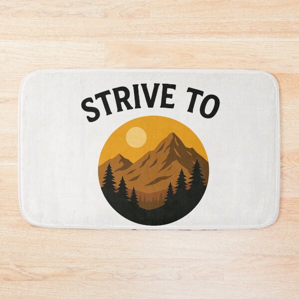 Item preview, Strive to Inspire Motivational Nature Quote Mountain Illustration designed and sold by astersgraphics.