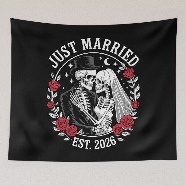 Item preview, Just Married Est 2026 Wedding designed and sold by MerchDeviant.