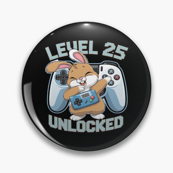 Item preview, Level 25 Unlocked - Dabbing Rabbit Gamer 25th Birthday  designed and sold by DigitaldeligArt.