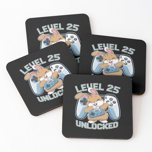 Item preview, Level 25 Unlocked - Dabbing Rabbit Gamer 25th Birthday  designed and sold by DigitaldeligArt.
