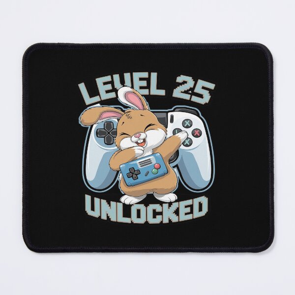 Item preview, Level 25 Unlocked - Dabbing Rabbit Gamer 25th Birthday designed and sold by DigitaldeligArt.