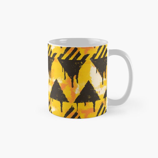 Item preview, Dripping Black Yellow Hazard Stripes Pattern designed and sold by bubblegoth.