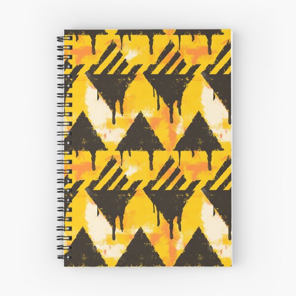 Item preview, Dripping Black Yellow Hazard Stripes Pattern designed and sold by bubblegoth.