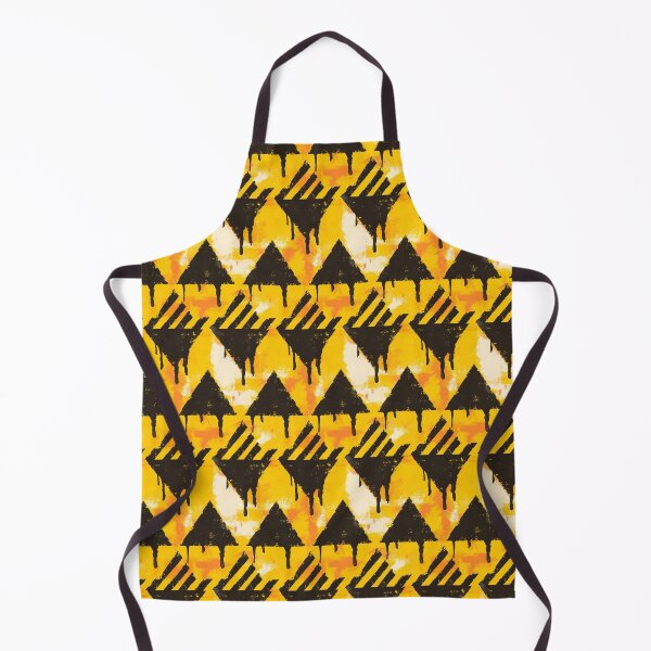 Item preview, Dripping Black Yellow Hazard Stripes Pattern designed and sold by bubblegoth.