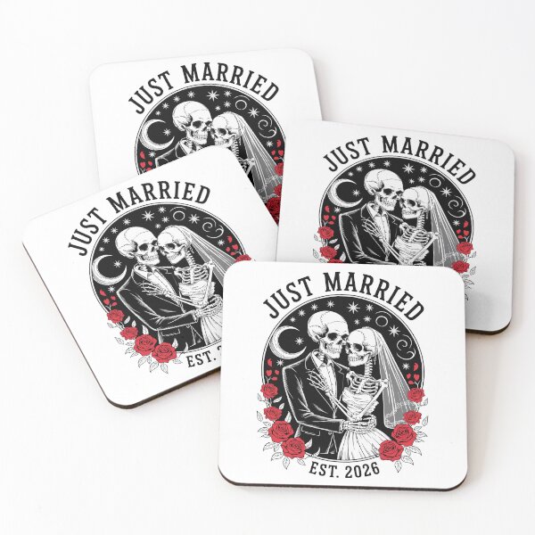 Item preview, Just Married Est. 2026 Wedding Couple designed and sold by MerchDeviant.