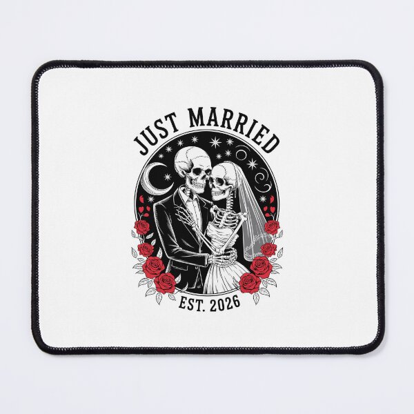 Item preview, Just Married Est. 2026 Wedding Couple designed and sold by MerchDeviant.