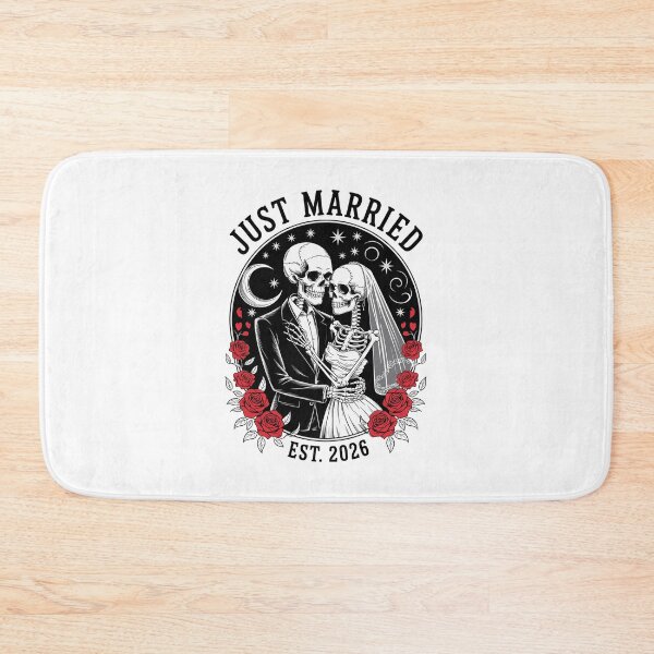 Item preview, Just Married Est. 2026 Wedding Couple designed and sold by MerchDeviant.