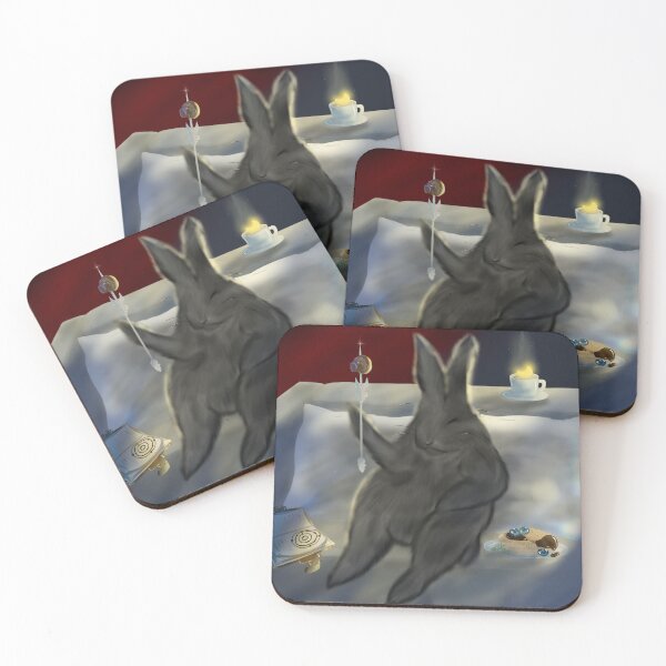 Item preview, The Sophisticated Rabbit: Moonlit Tea and Magic Mushroom designed and sold by dreamseller88.