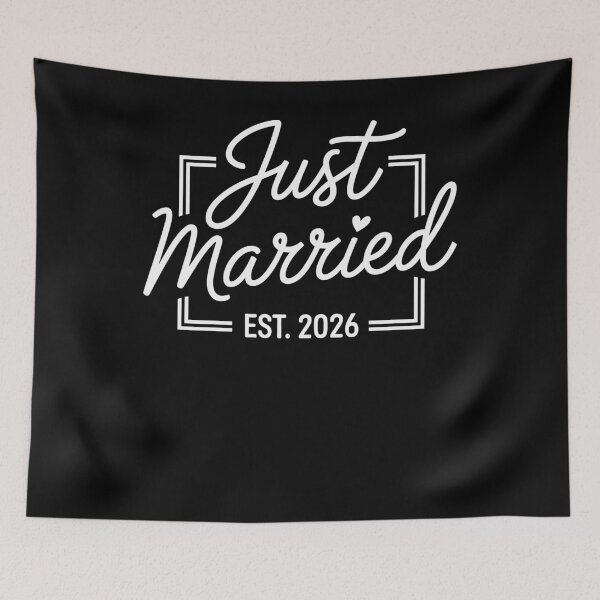 Item preview, Just Married Est. 2026 Wedding designed and sold by MerchDeviant.