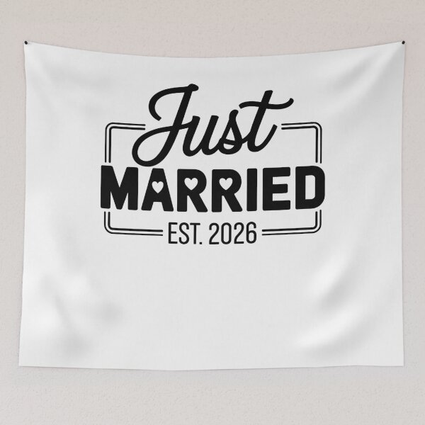 Item preview, Just Married Est. 2026 Wedding  designed and sold by MerchDeviant.