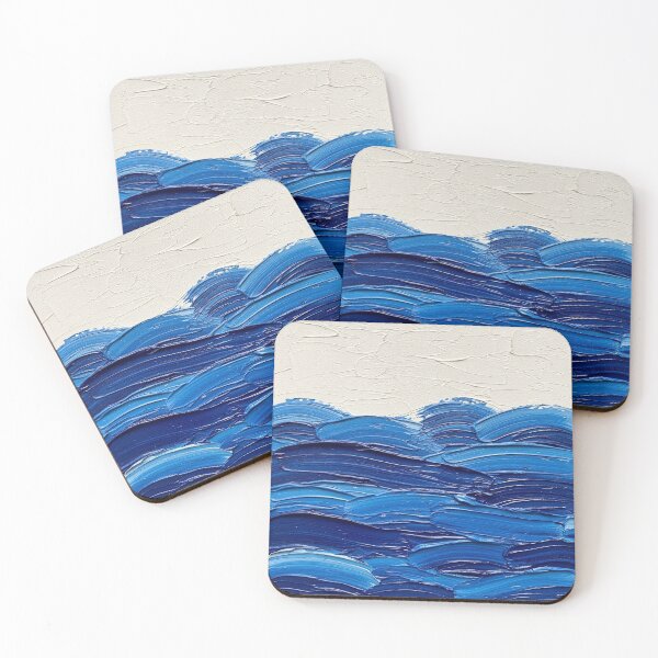 Item preview, Impasto-Style Digital Art: Indigo Waves of Japan designed and sold by EEpression.