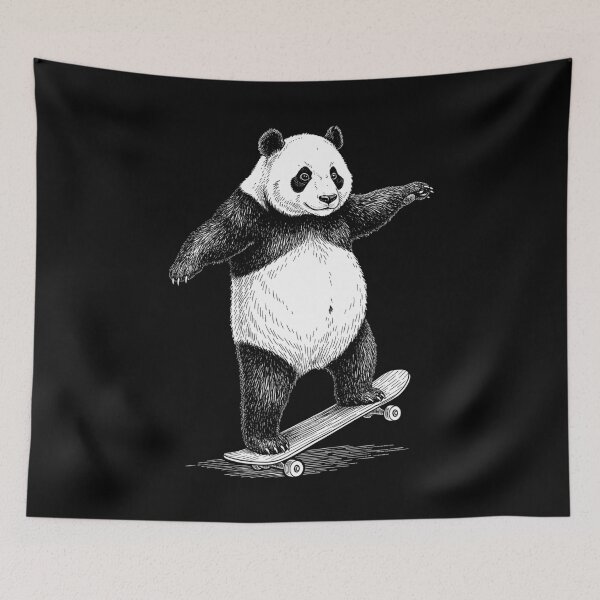 Item preview, Skater Skateboarder Panda Bear Funny Animal Skateboarding designed and sold by GrandeDuc.