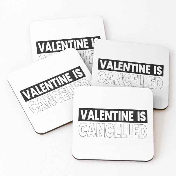 Artikelvorschau, Valentinstag ist abgesagt – Anti-Valentinstag-Minimaltypografie entworfen und verkauft von Kewessthetic.