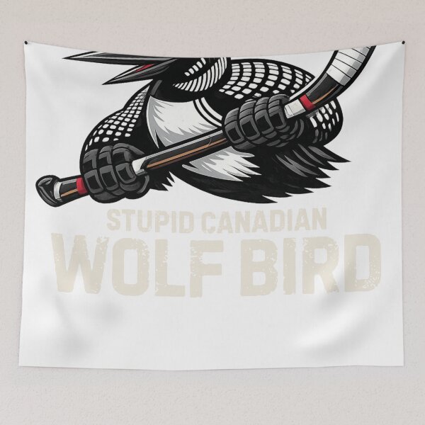 Item preview, Stupid Canadian Wolf Bird - Hockey  designed and sold by first-shirt ⭐ ⭐ ⭐ ⭐ ⭐.
