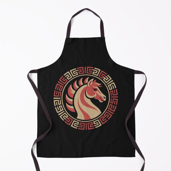 Item preview, Greek Key Horse Emblem – Ancient Stallion Symbol Art designed and sold by Royalsticker.