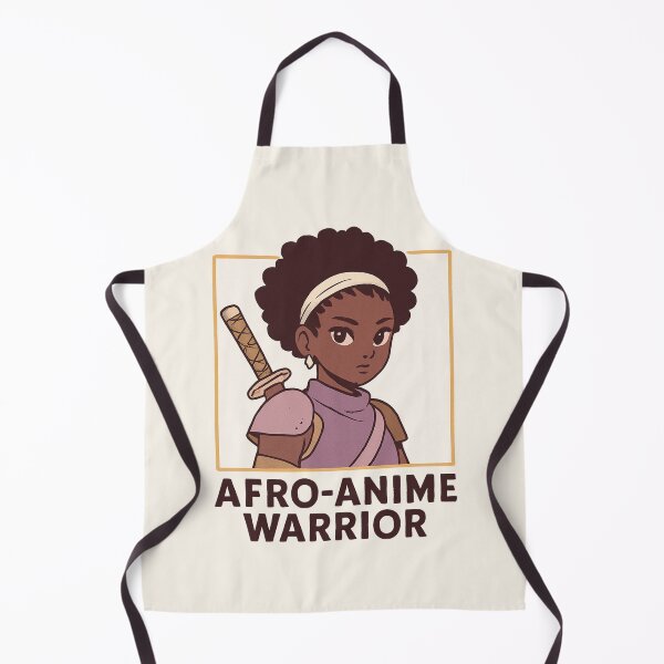 Item preview, Afro Anime Warrior Black Girl Illustration Powerful Female Fighter Art designed and sold by astersgraphics.
