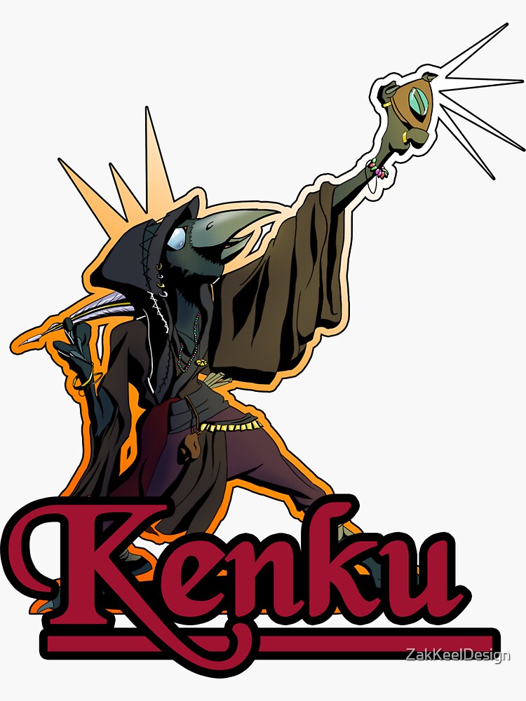 Kenku Tabletop Fantasy Geek Character Artwork Sticker By