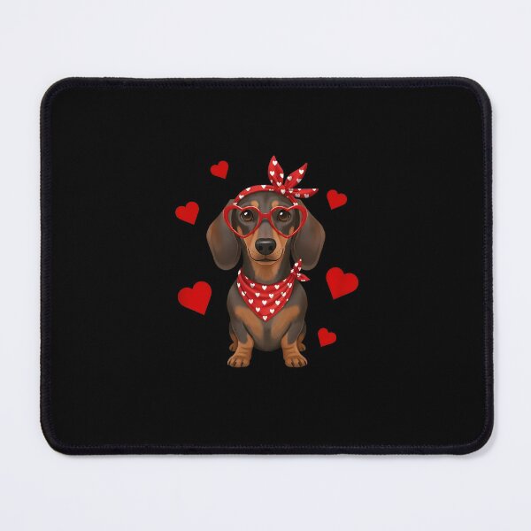 Item preview, Dachshund Love Heart Glasses Dog Valentine's Day designed and sold by MerchDeviant.