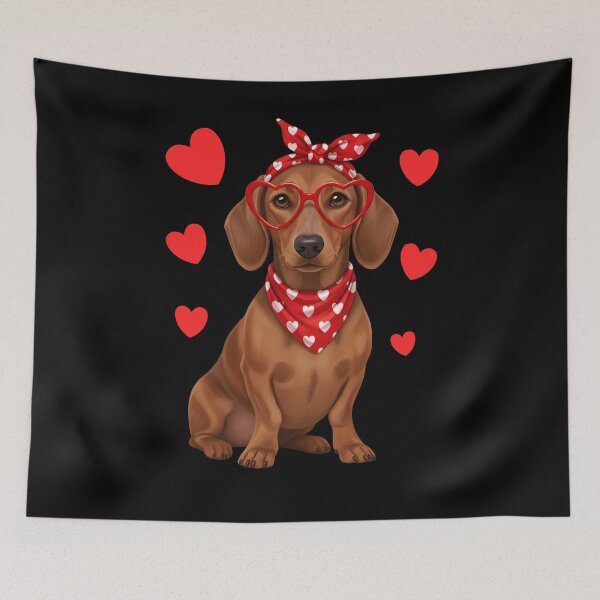 Item preview, Heart Dachshund Dog Valentine's Day Lover designed and sold by MerchDeviant.