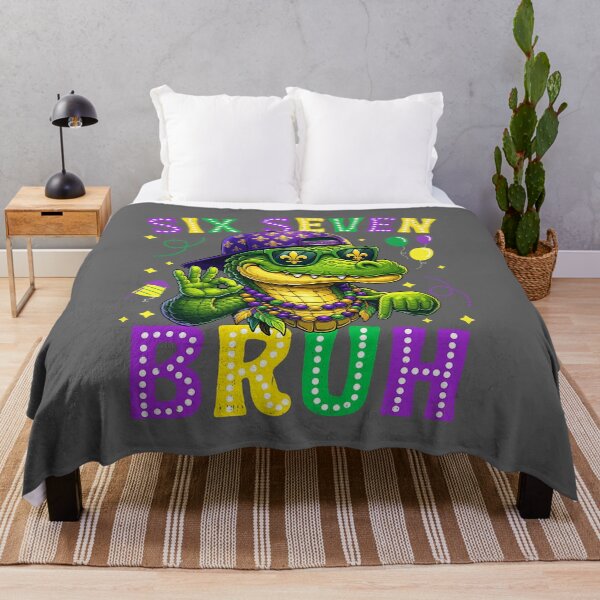Item preview, Mardi Gras Six Seven Bruh Mardigator Alligator 6 7 Meme Boys designed and sold by KristineLi.