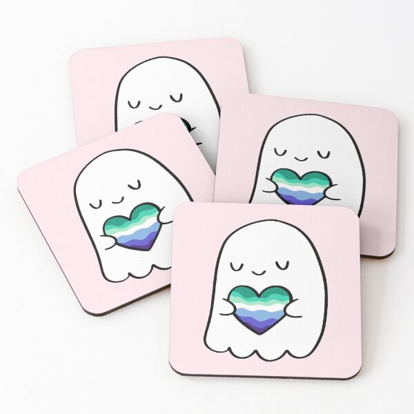 Item preview, Gay Men Flag Heart Ghost - LGBTQ Valentine Gift designed and sold by Cannaxes Studio.