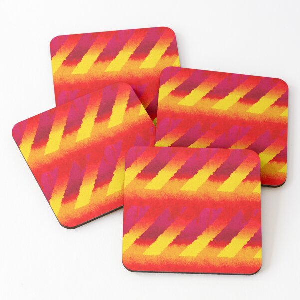 Item preview, Grunge Caution Stripes Heatwave Pattern designed and sold by bubblegoth.