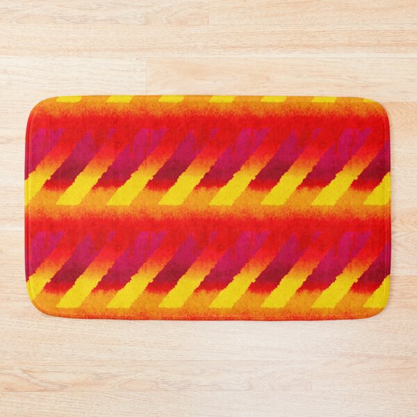 Item preview, Grunge Caution Stripes Heatwave Pattern designed and sold by bubblegoth.