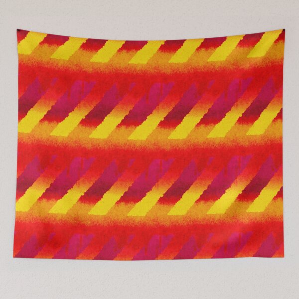 Item preview, Grunge Caution Stripes Heatwave Pattern designed and sold by bubblegoth.
