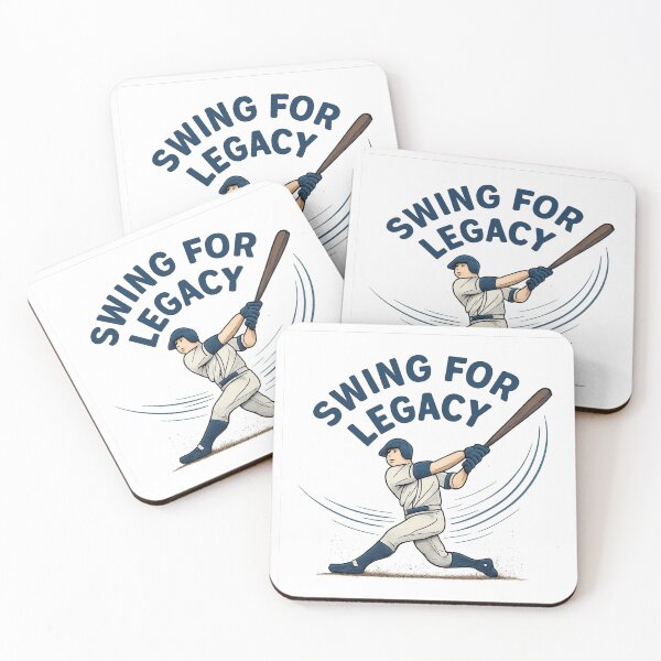 Item preview, Swing for Legacy - Baseball Batter Mid-Swing Illustration designed and sold by MKreative Studio.