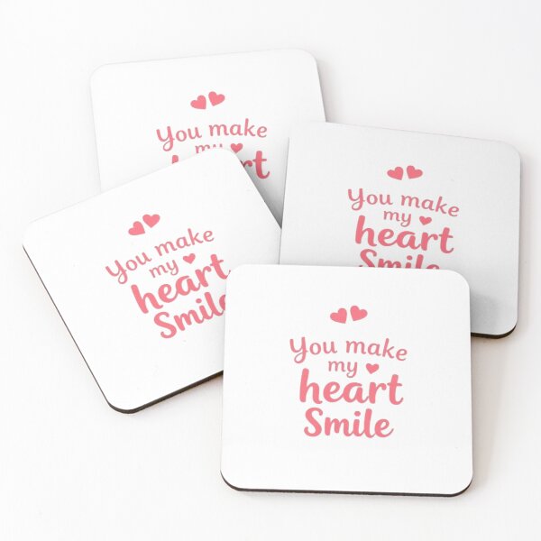 Item preview, You Make My Heart Smile Cute Love, Soft Pink Romantic Typography designed and sold by NRcollections24.