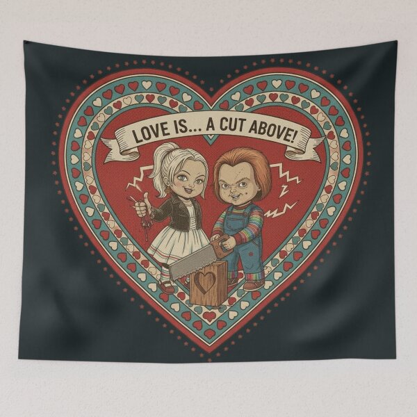 Item preview, Love is... A Cut Above! - Chucky & Tiffany Valentine designed and sold by Art's Diner.