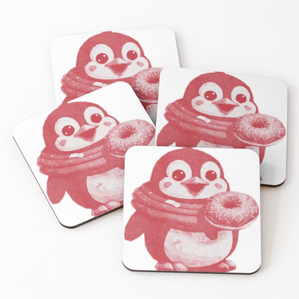 Item preview, Cute Kawaii Penguin with Donut designed and sold by kinpirks.