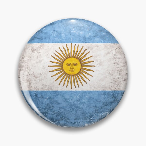 Aperçu de l'œuvre Autocollant rond Drapeau de l'Argentine | Design minimaliste du drapeau national argentin créée et vendue par RelateAndTee.